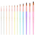 Nicpro 12pcs Watercolor Paint Brushes | Pastel Synthetic Squirrel Set