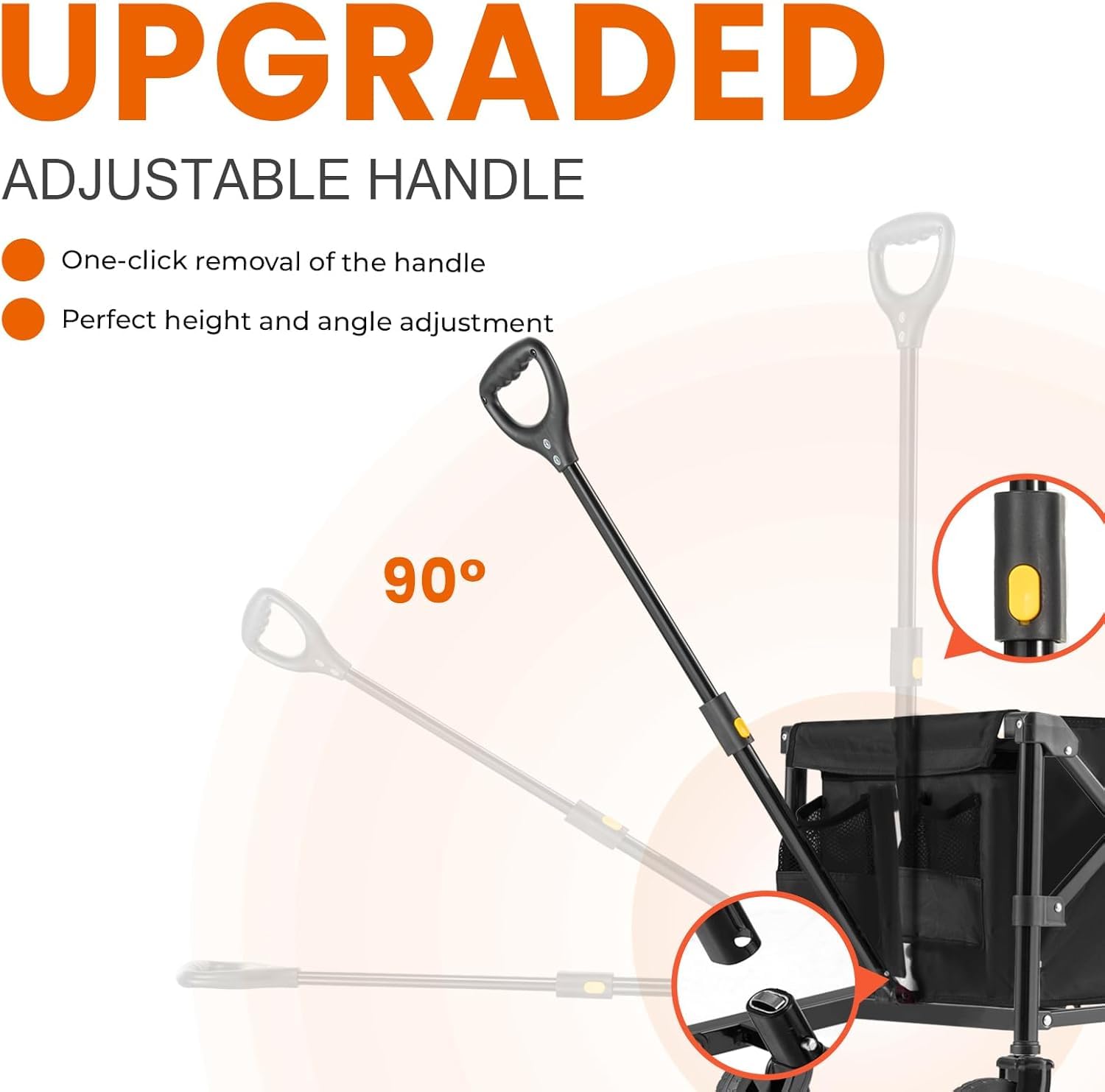 Overmont 120L Collapsible Wagon Cart – Heavy Duty Camping Trolley