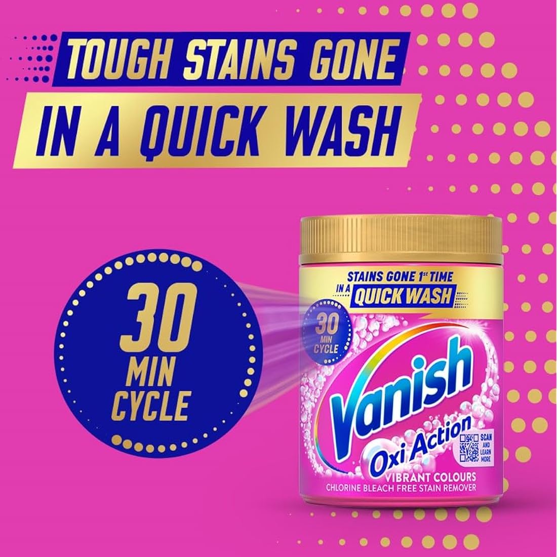 Vanish Gold Oxi Action Laundry Booster & Stain Remover Powder - 2.4kg