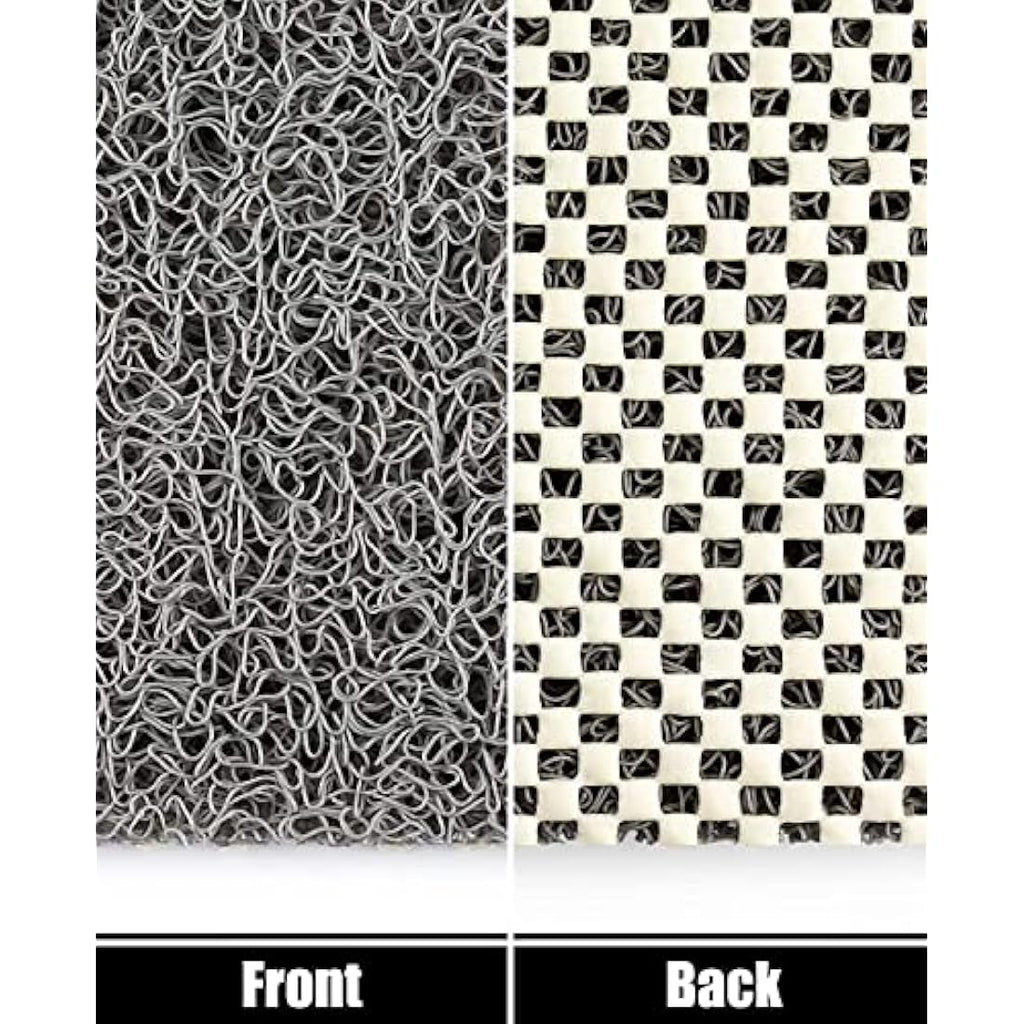 Loofah Shower Mat – Non-Slip Quick-Drying PVC Bath Mat, Grey