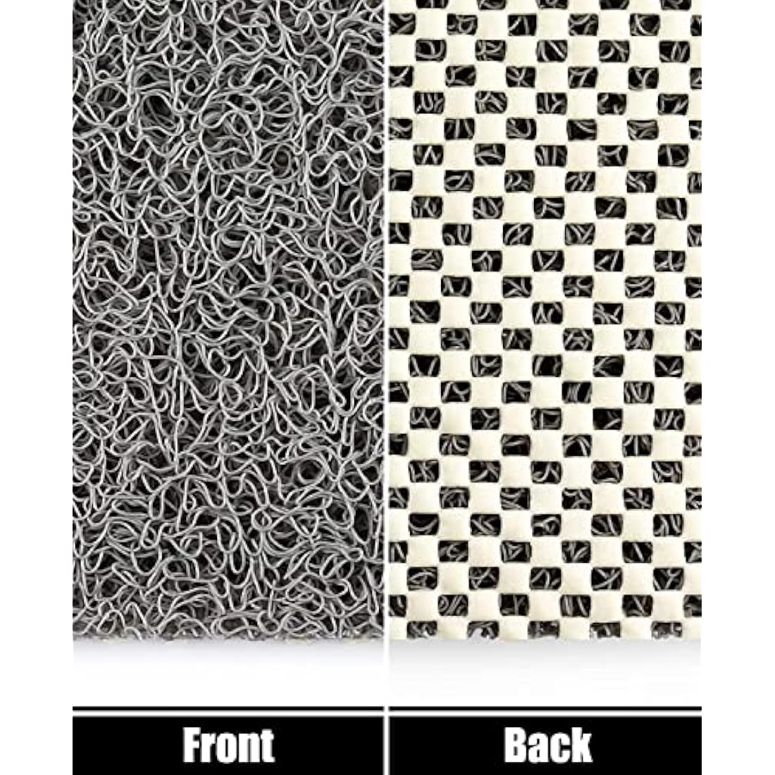 Loofah Shower Mat – Non-Slip Quick-Drying PVC Bath Mat, Grey