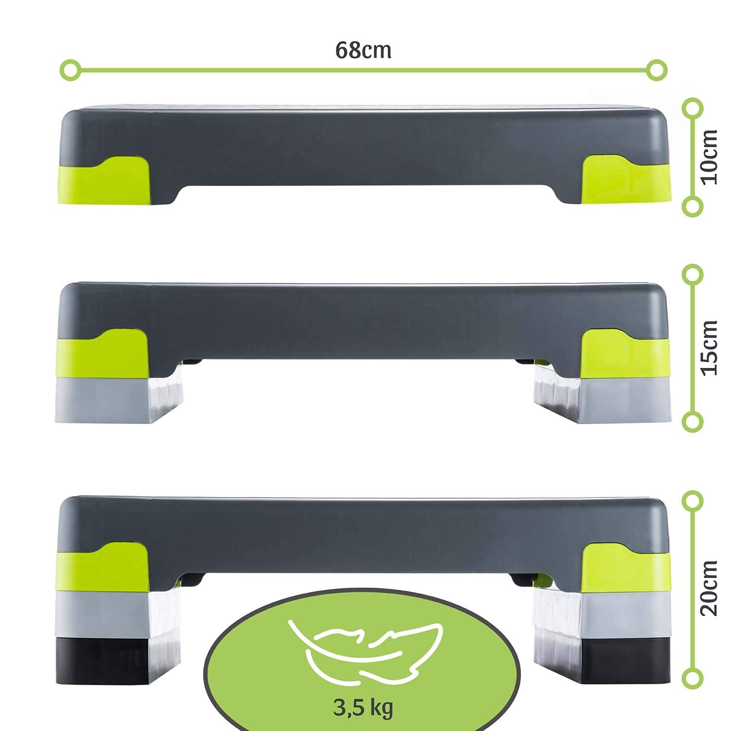 Body&Mind Aerobic Stepping Board Elite – 3-Level Adjustable Step Bench