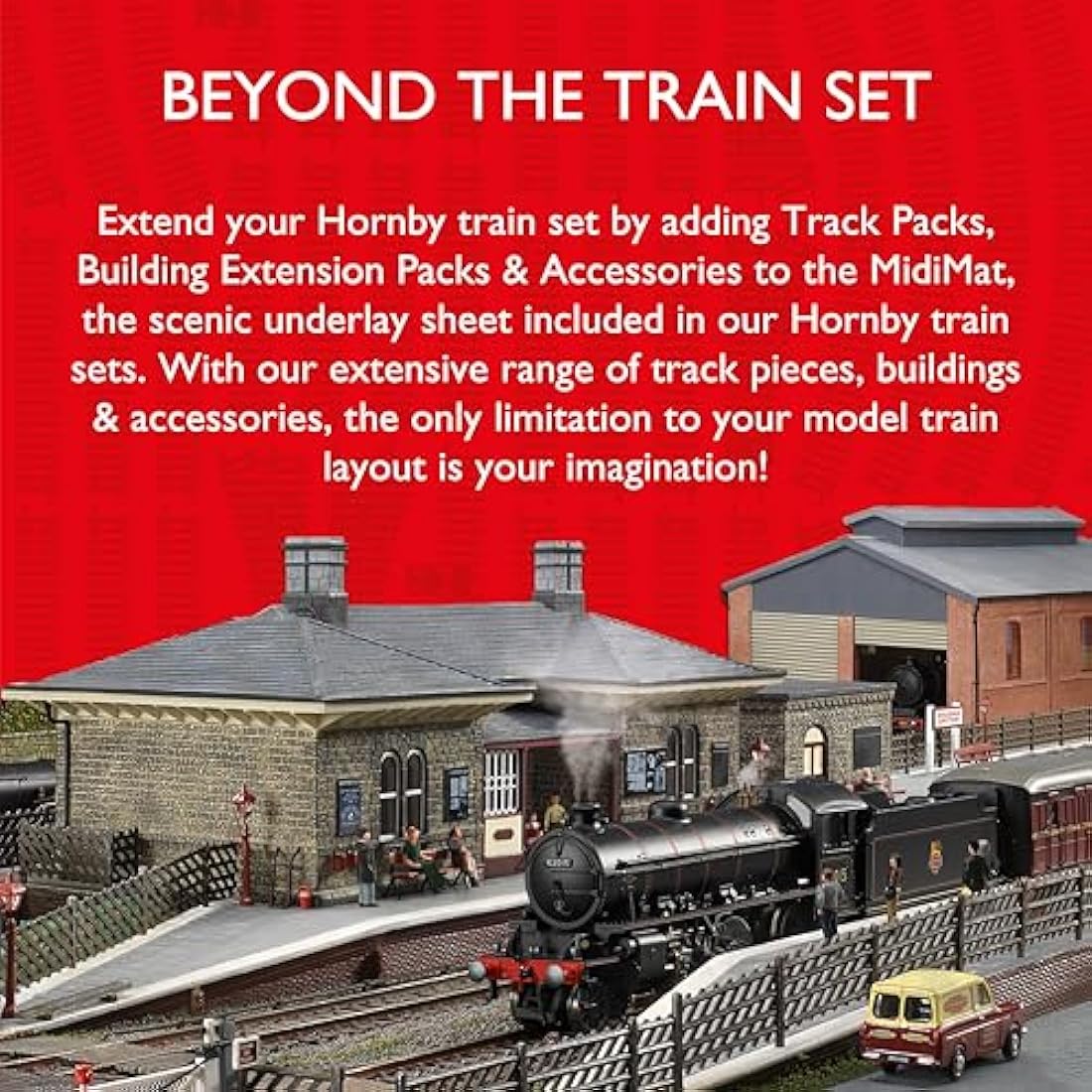 Hornby R8009 OO Gauge Station Terminus – Model Railway Scenery, Grey