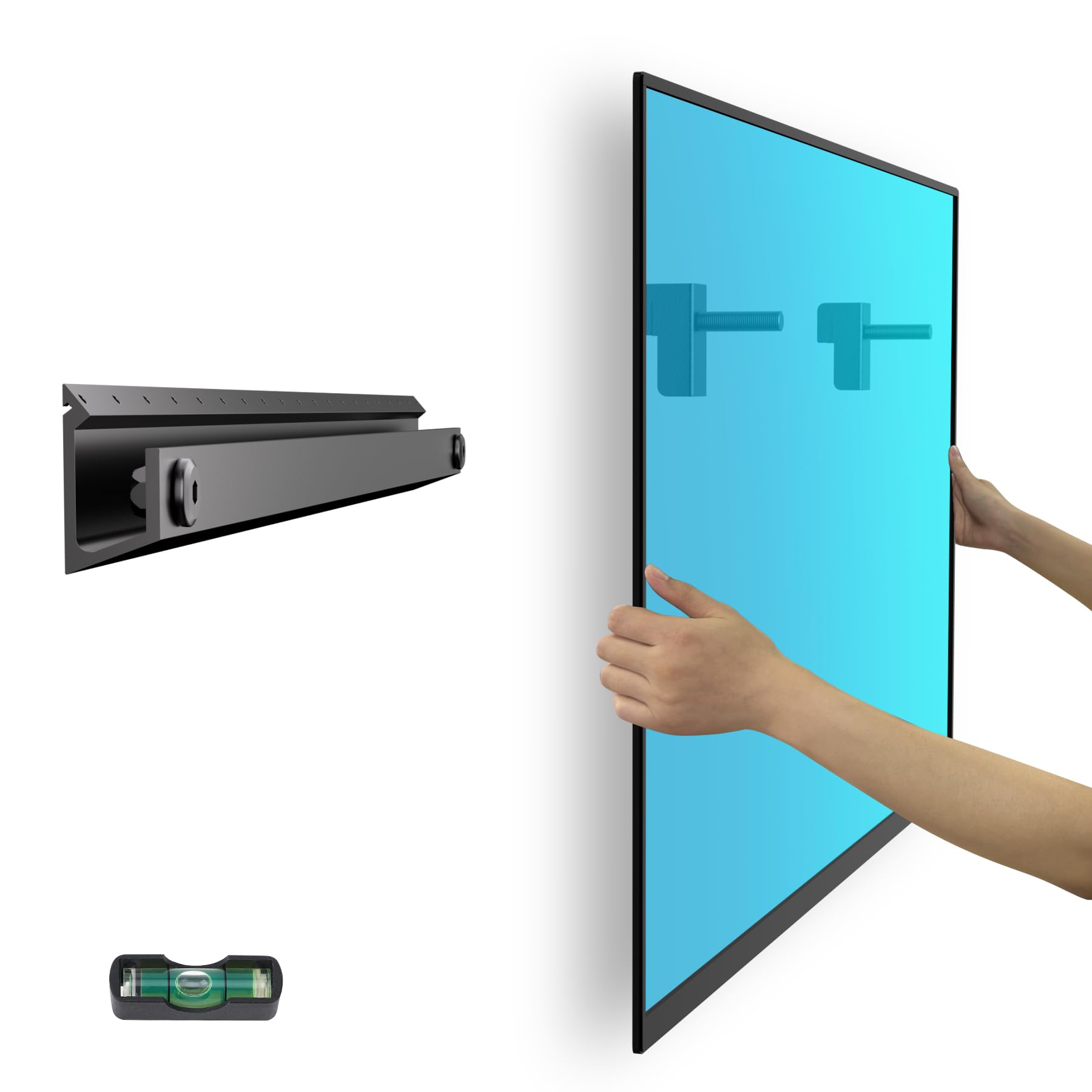 Aetubree No Drill TV Wall Mount for 22-55 Inch Flat Screens | VESA 400x400
