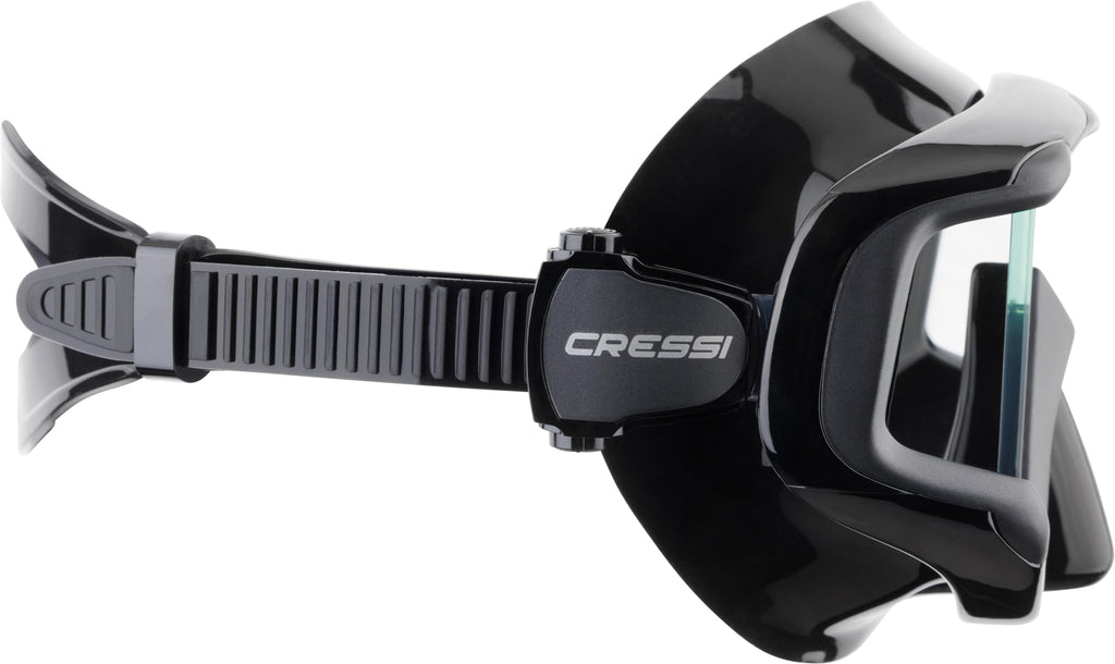 Cressi Liberty Triside Panoramic Scuba Diving Mask – Black/Graphite