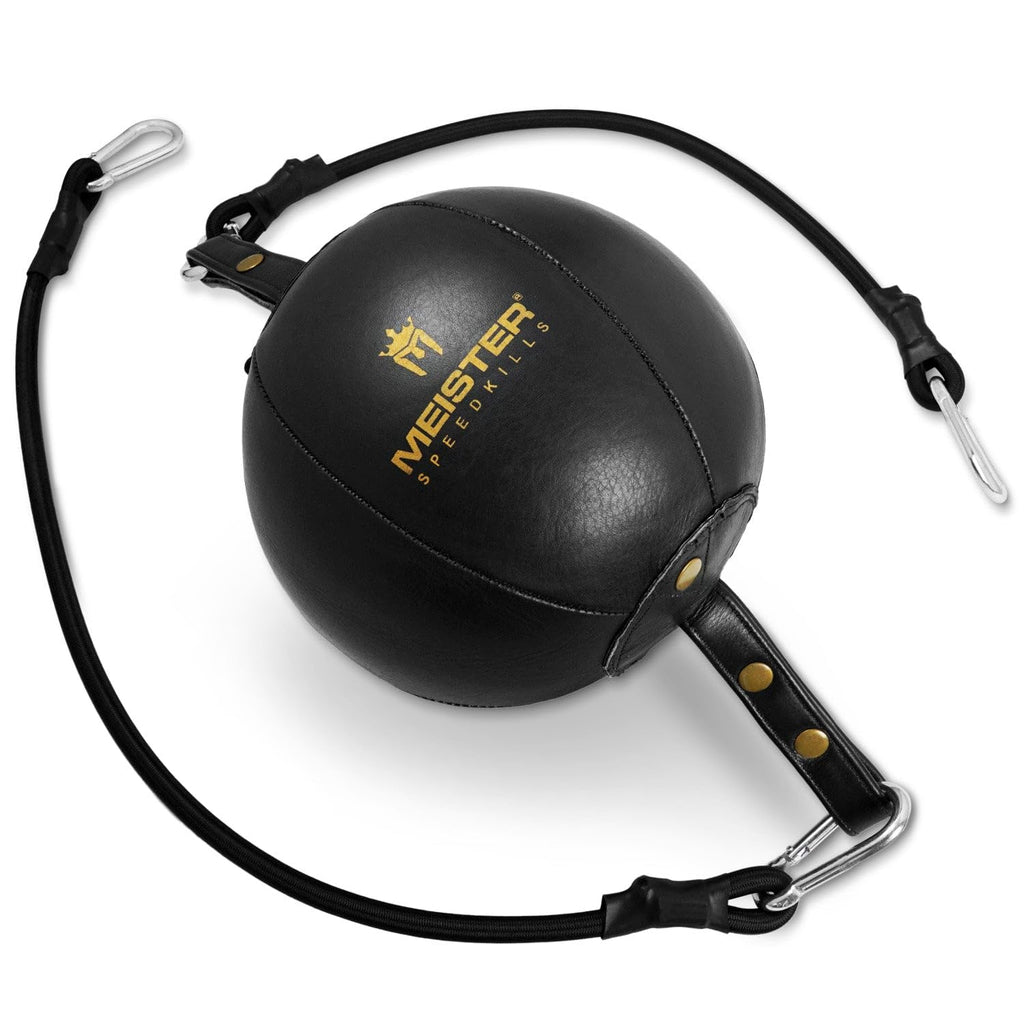 Meister SpeedKills Double-End Leather Speed Bag - Black - Medium (7")