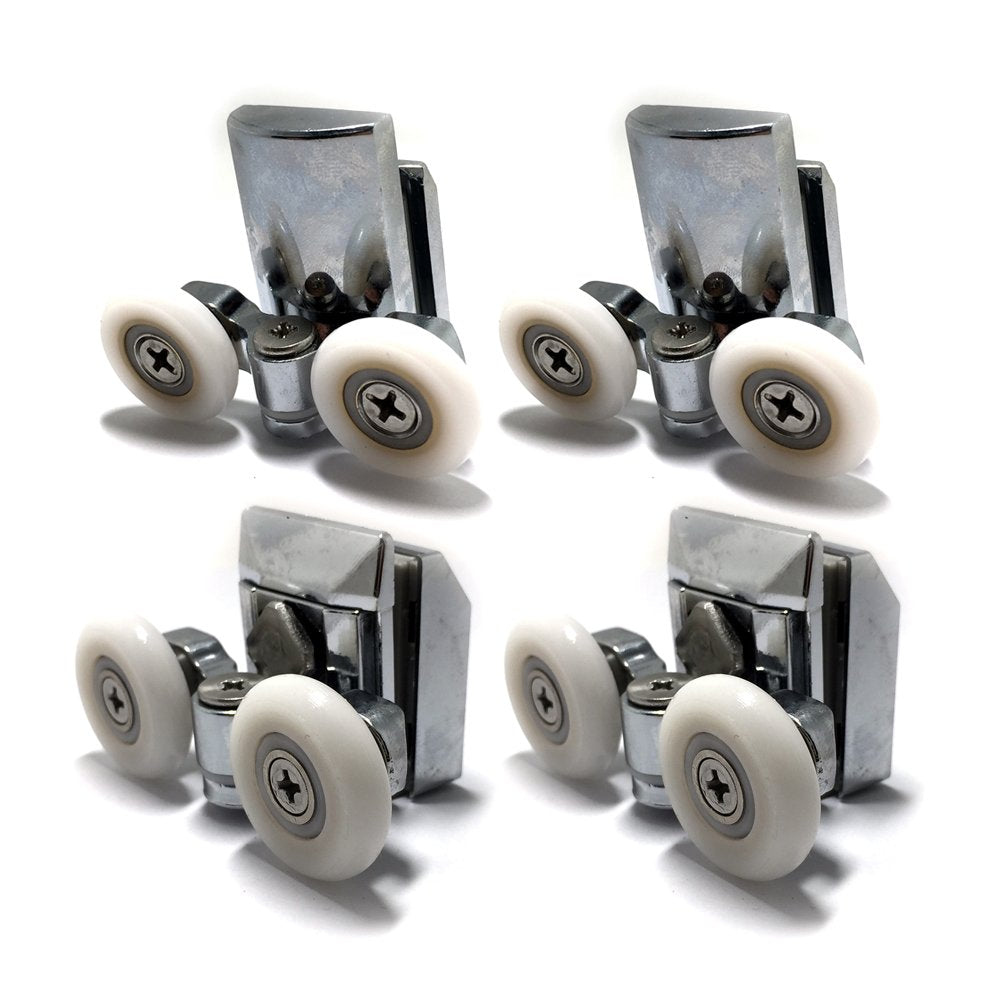 Jolof Store Shower Door Rollers – 23mm Twin Replacement Wheels (Set of 4)