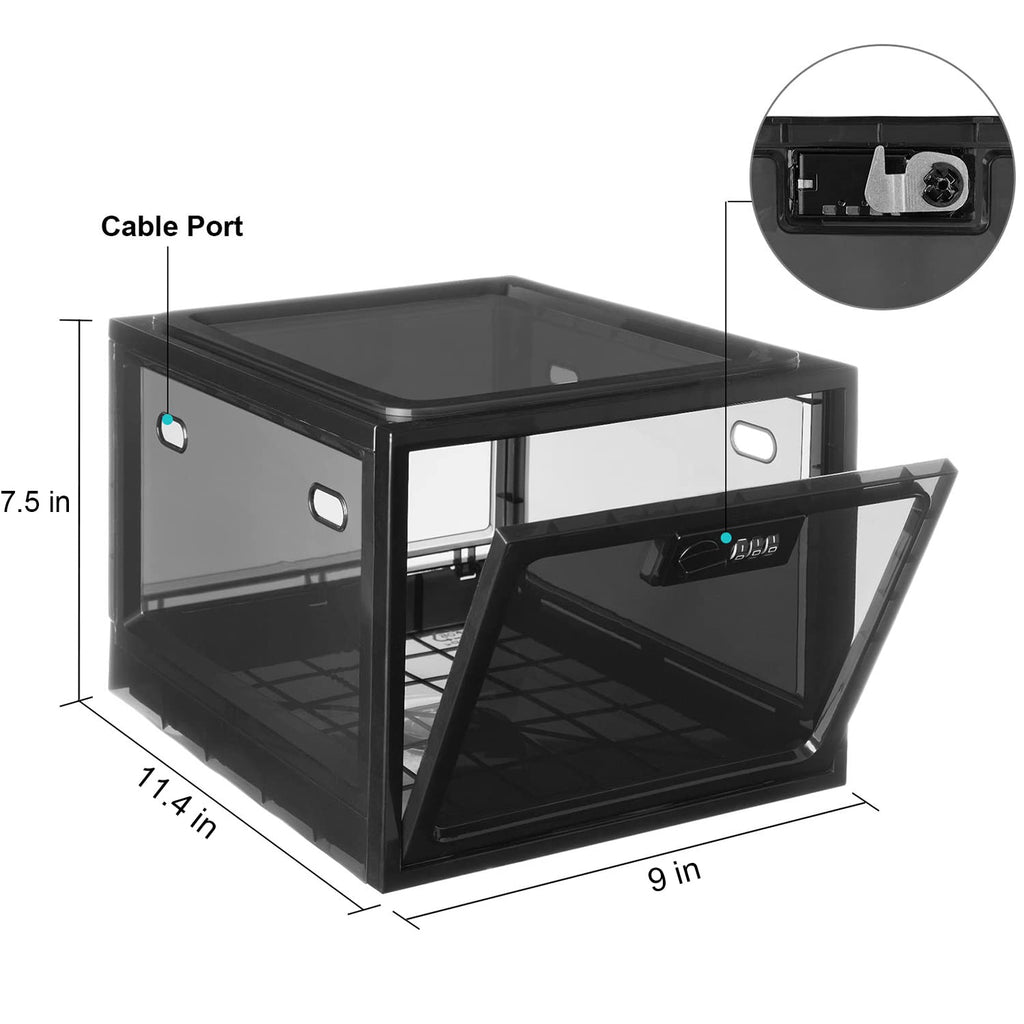 Lalifebuss Medicine Lock Box – Large Stackable Food Safe Storage Container