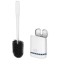 MR.SIGA Toilet Bowl Brush and Holder | Wall Mounted TPR Bristles, White