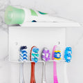 Linkidea Wall Mounted Toothbrush Holder | 5-Slot Aluminum Bathroom Organizer