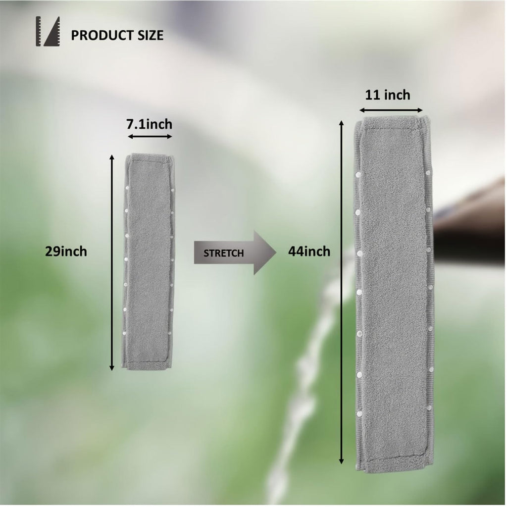 Bathroom Soft Thicker Warmer Stretchable Washable Cloth Toilet Seat Cover Pads Gray/3pcs - image 4