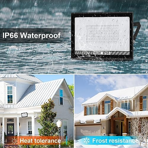 NATPOW 100W UV Black Light – IP66 Waterproof LED Floodlight (2 Pack)