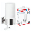 tesa ELEGAANT Soap Dispenser | 230ml White Frosted Glass | Drill-Free