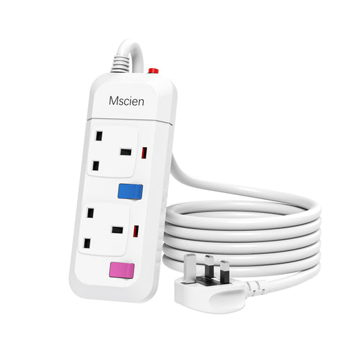 2 Way Extension Lead – 3M Power Strip with Switches