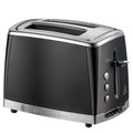 Russell Hobbs 2 Slice Toaster | Matte Black Stainless Steel Wide Slot