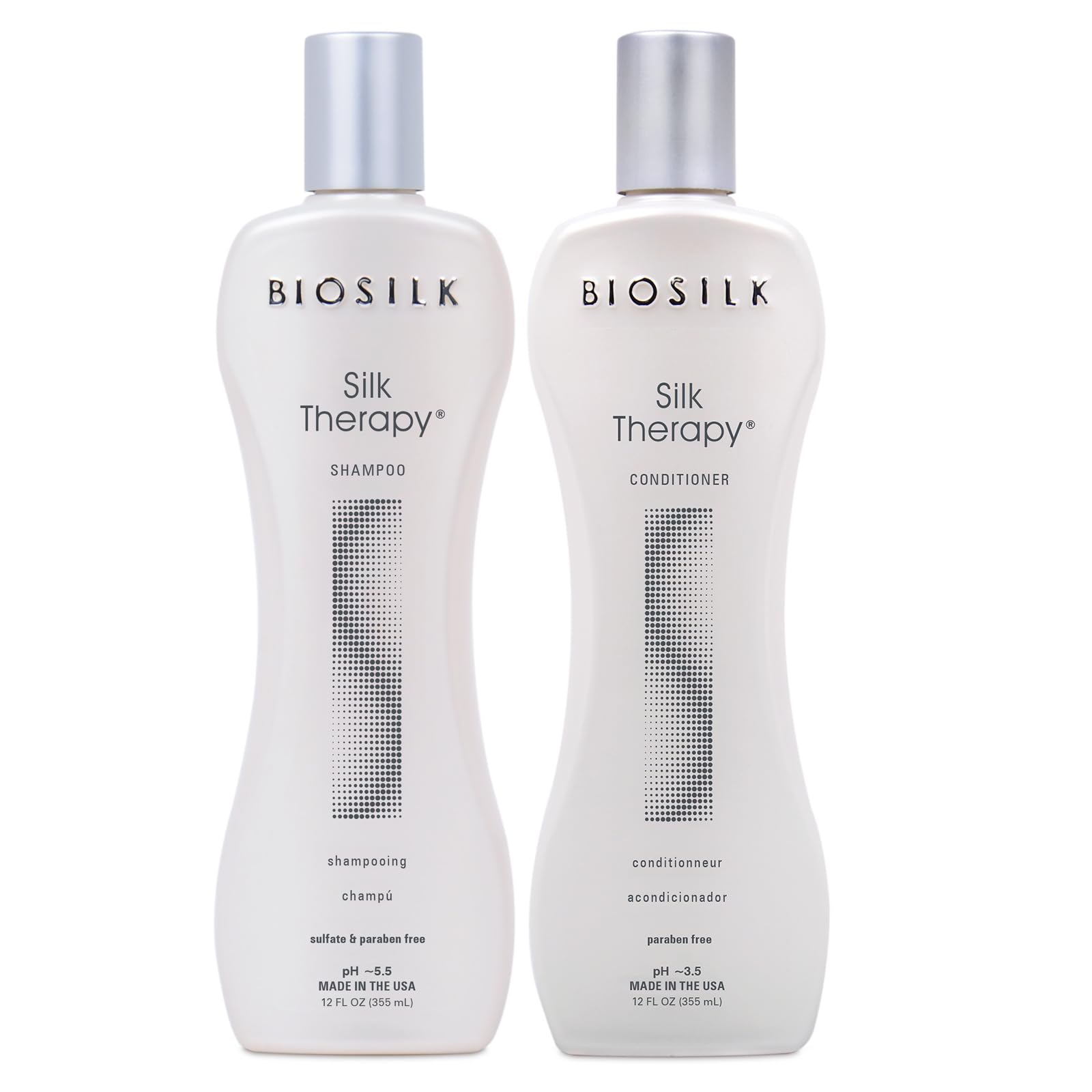 BioSilk Silk Therapy Duo Set - Shampoo and Conditioner - 12 oz