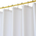 Yofori White Waffle Fabric Shower Curtain Set with Hooks | 183x183cm