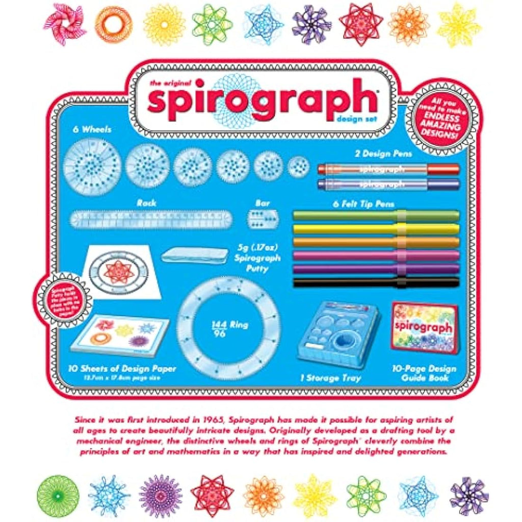 Spirograph Design Set – 30 Piece Creative Arts and Crafts Drawing Kit