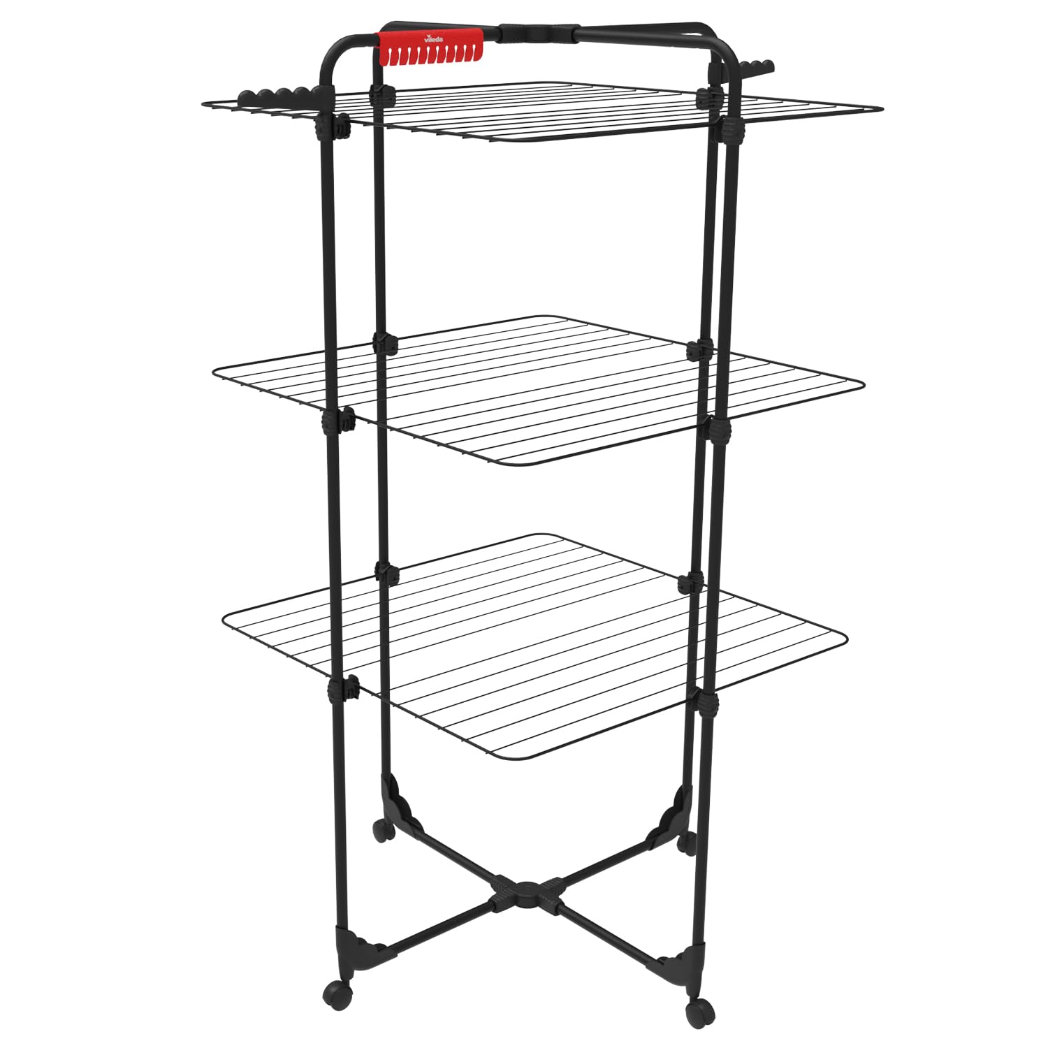 Vileda Mixer 3 Ultimate Clothes Airer - 30m Black Drying Rack