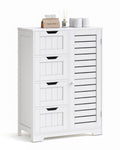 Mondeer Wooden Bathroom Floor Cabinet | 4-Drawer Freestanding Storage Unit