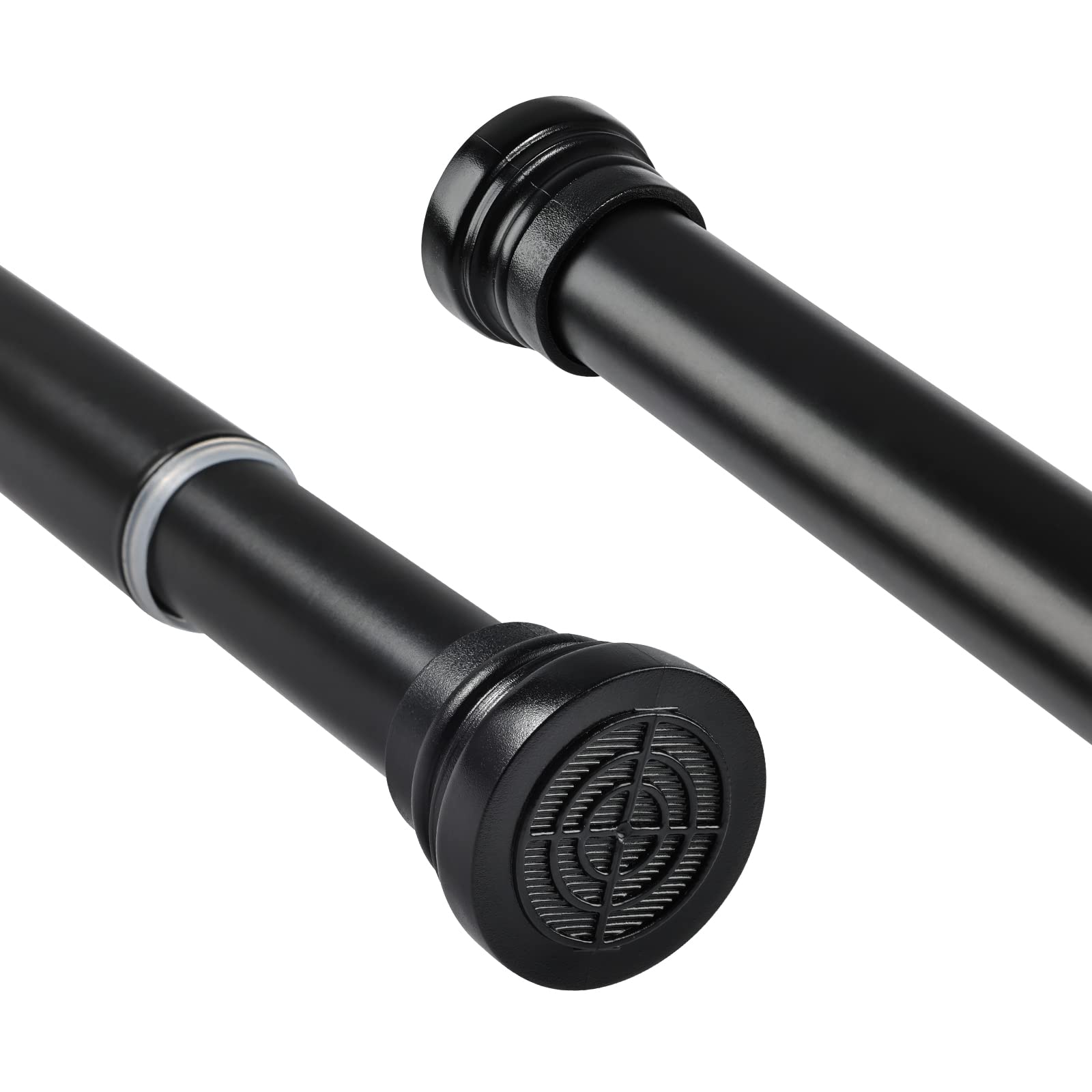 Heavy Duty Tension Shower Curtain Rod, 150-260cm Black