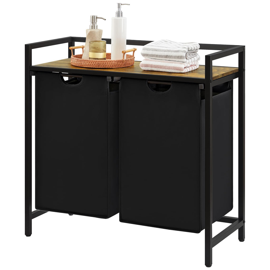 Lifewit 95L Laundry Hamper | 2-Section Sorter with Shelf & Pull-Out Bags