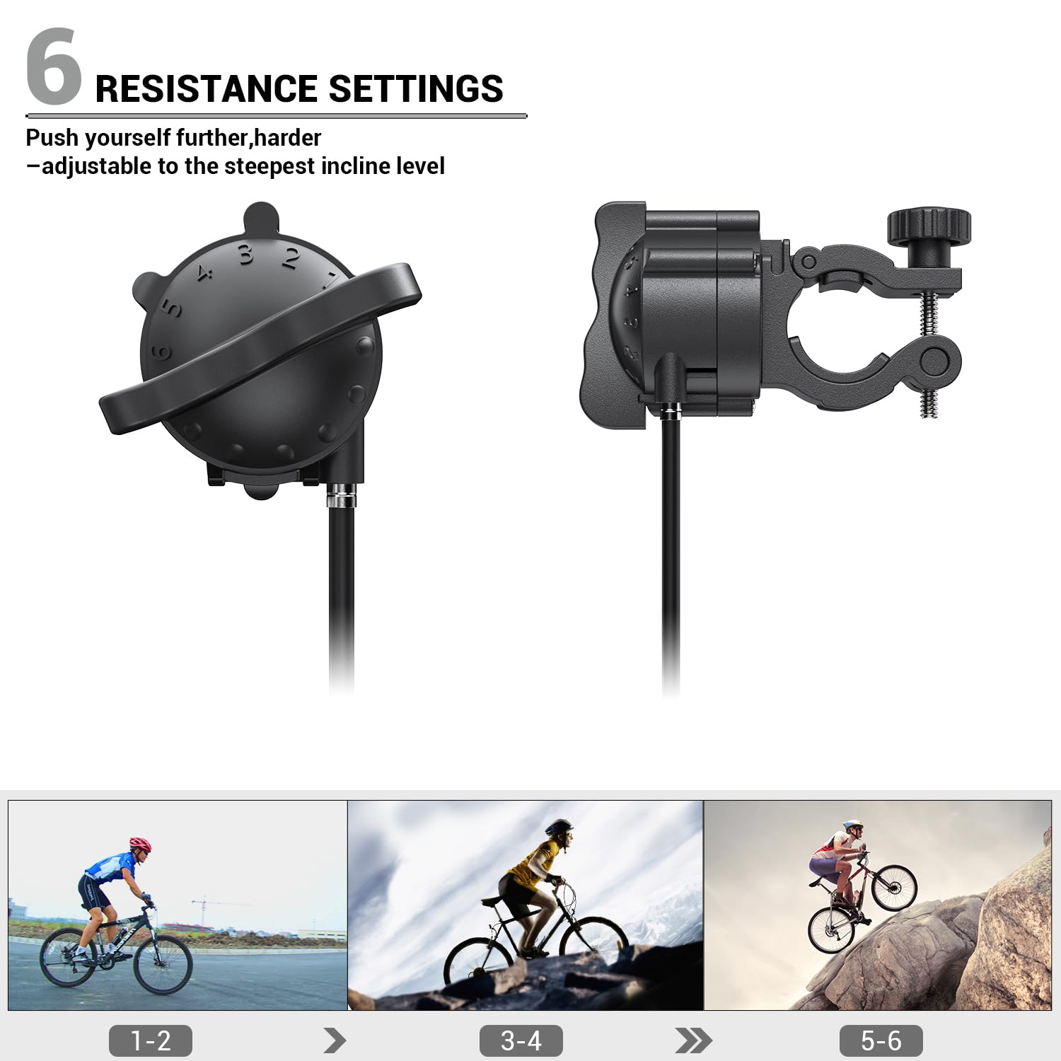 Sportneer Magnetic Bike Trainer - 6 Resistance Levels Indoor Cycling Stand