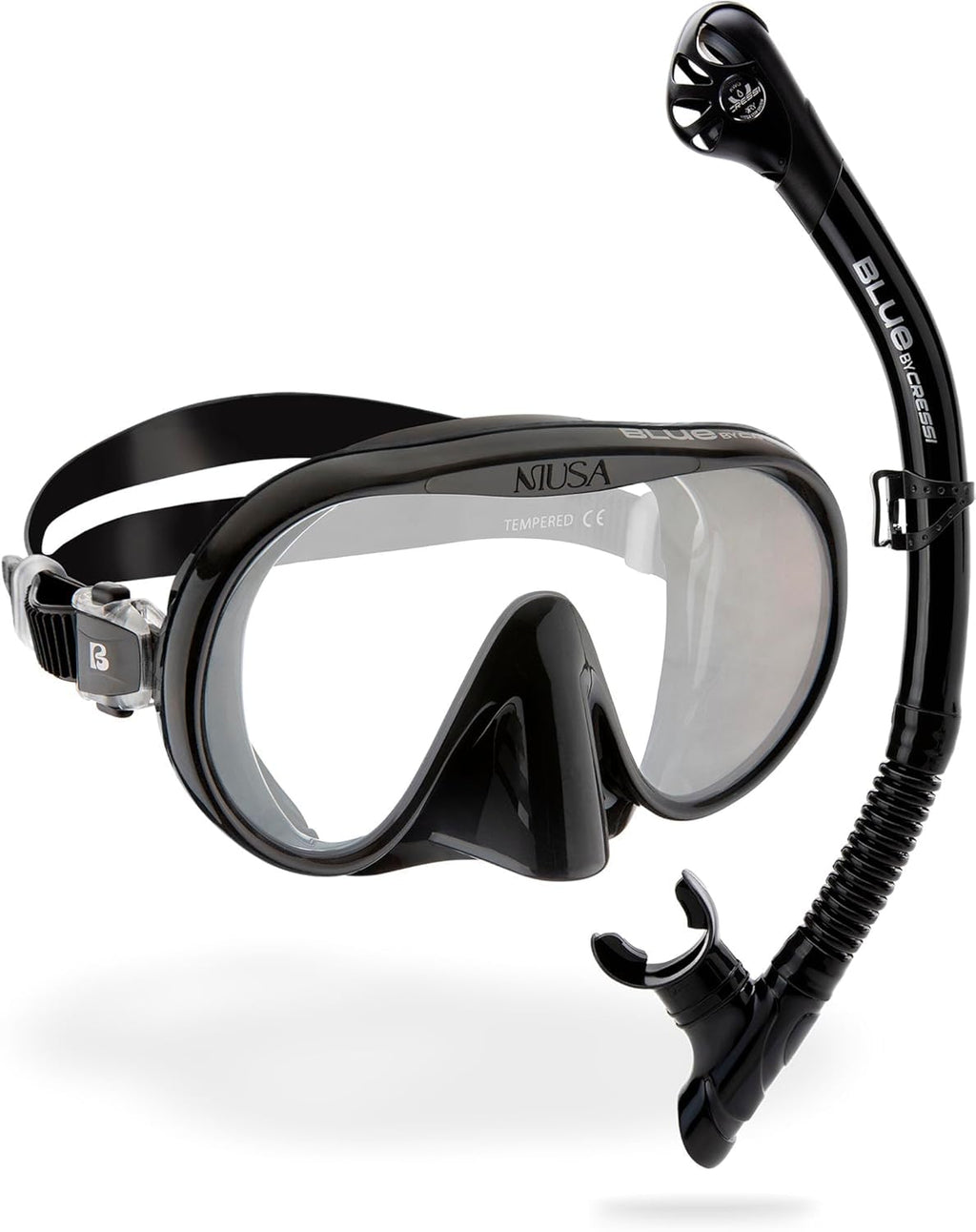 Cressi Musa & Scilla Snorkeling Combo – Silicone Mask and Dry Snorkel Set