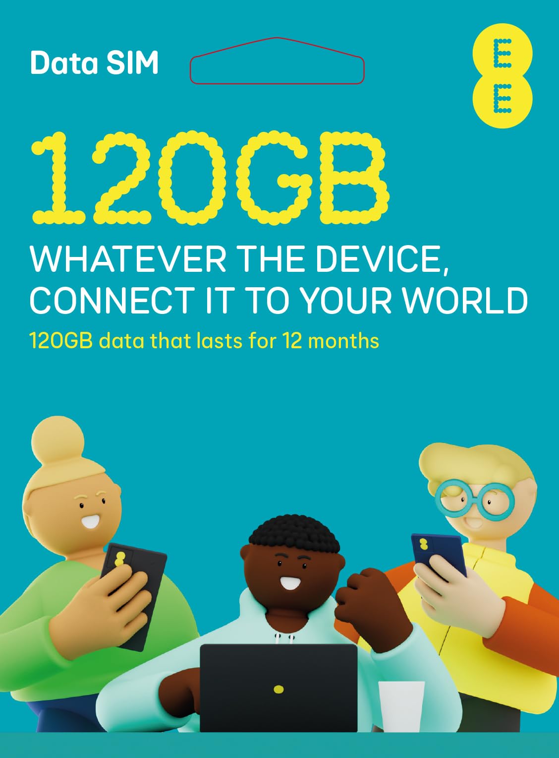 EE Mobile Broadband PAYG SIM Card | 120GB Data | 12 Months Pre-Paid