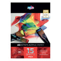 Zieler A3 Acrylic Painting Pad – 300gsm Linen Textured Paper, 15 Sheets