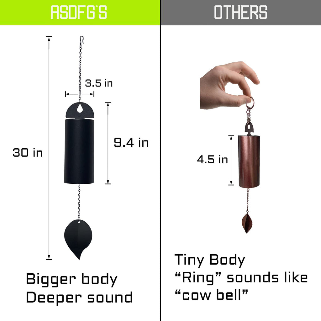 Jolof Store 528 Hz Deep Tone Wind Chimes - 30 Inch Antique Brass Bell