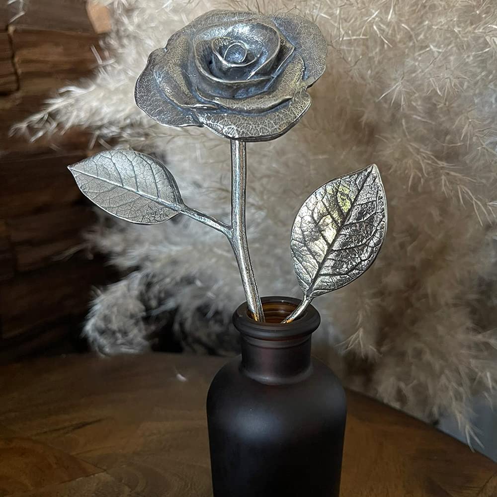 English Pewter Company 10th Anniversary Tin Rose - Handmade Keepsake