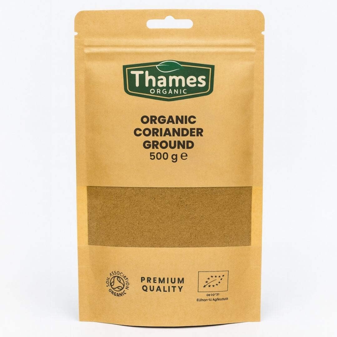 Thames Organic Ground Coriander – Non-GMO & Vegan Spice - 500g