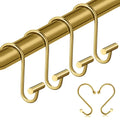 Gold S Shaped Metal Curtain Hooks – Rustproof Heavy Duty 12pk