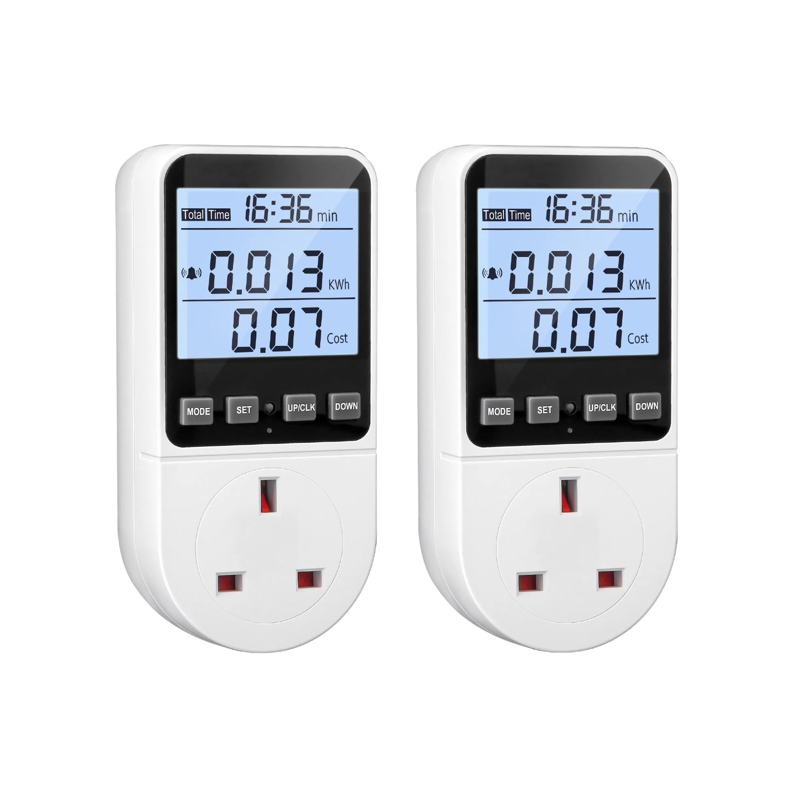Power Usage Monitor 2-Pack | LCD Backlight Energy Meter