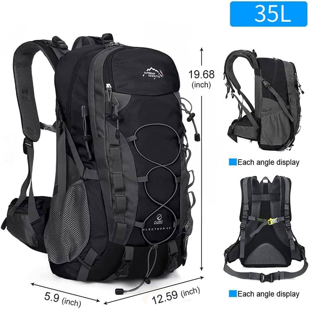 INOXTO Lightweight Hiking Backpack | 40L Waterproof Daypack for Travel