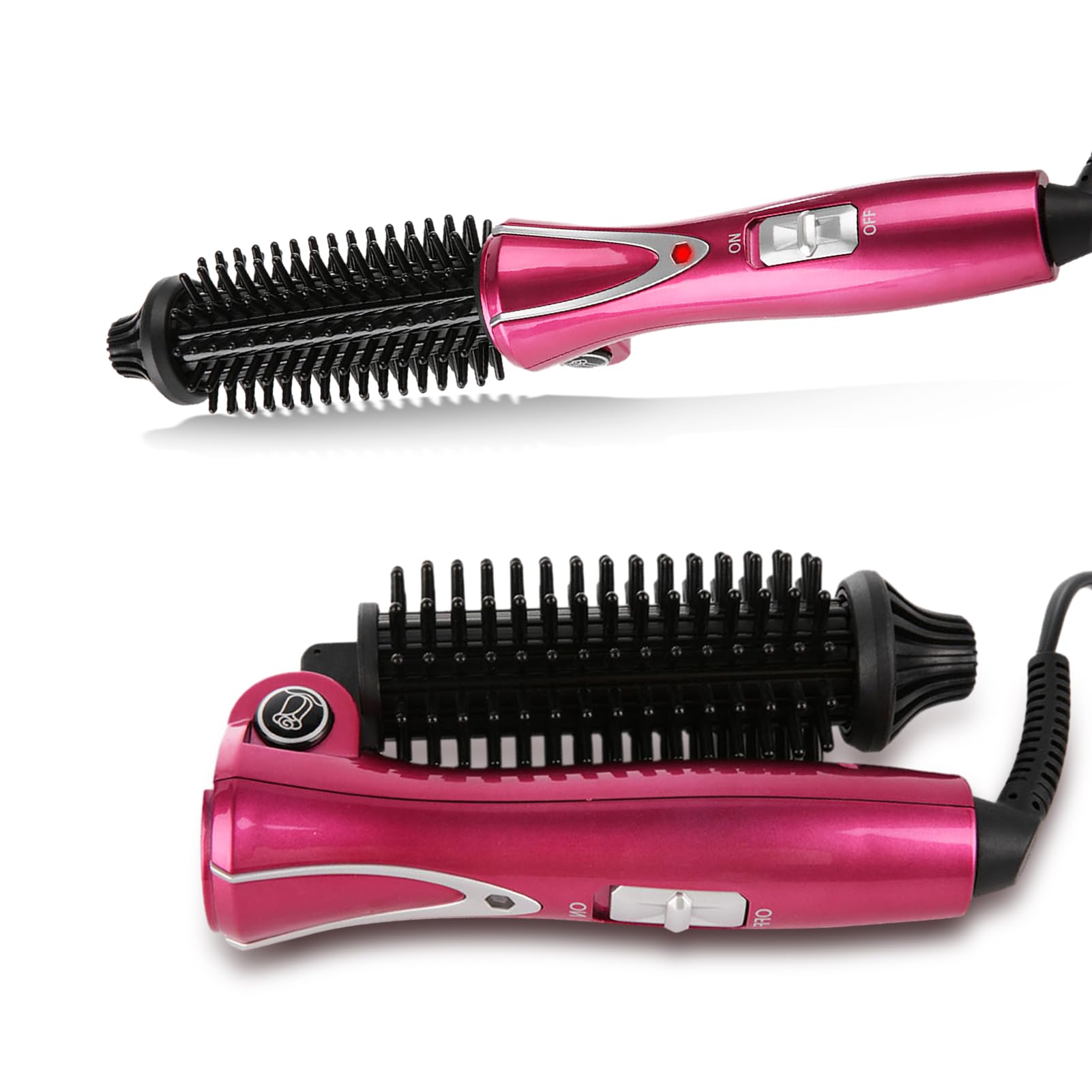 3-in-1 Ceramic Hair Curling Brush – Anti-Scald Travel Styler