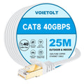 VOIETOLT Cat8 Ethernet Cable 25M | 40Gbps Flat High Speed Network Cable