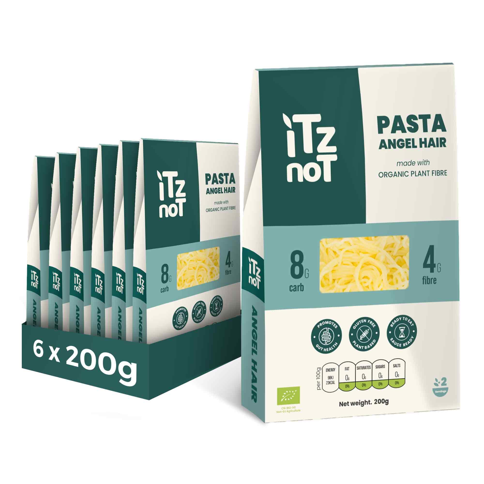 iTz noT jusT Pasta Konjac Angel Hair - Low Carb Shirataki (6 x 200g)
