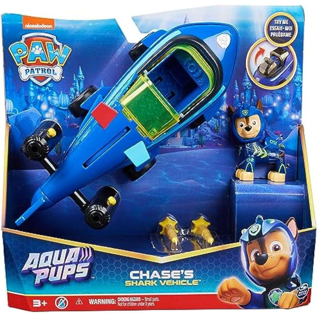 PAW Patrol Aqua Pups Chase Transforming Shark Vehicle Action Figure
