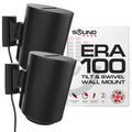 Soundbass Wall Mount for Sonos Era 100 - Tilt & Swivel, Black, Pair