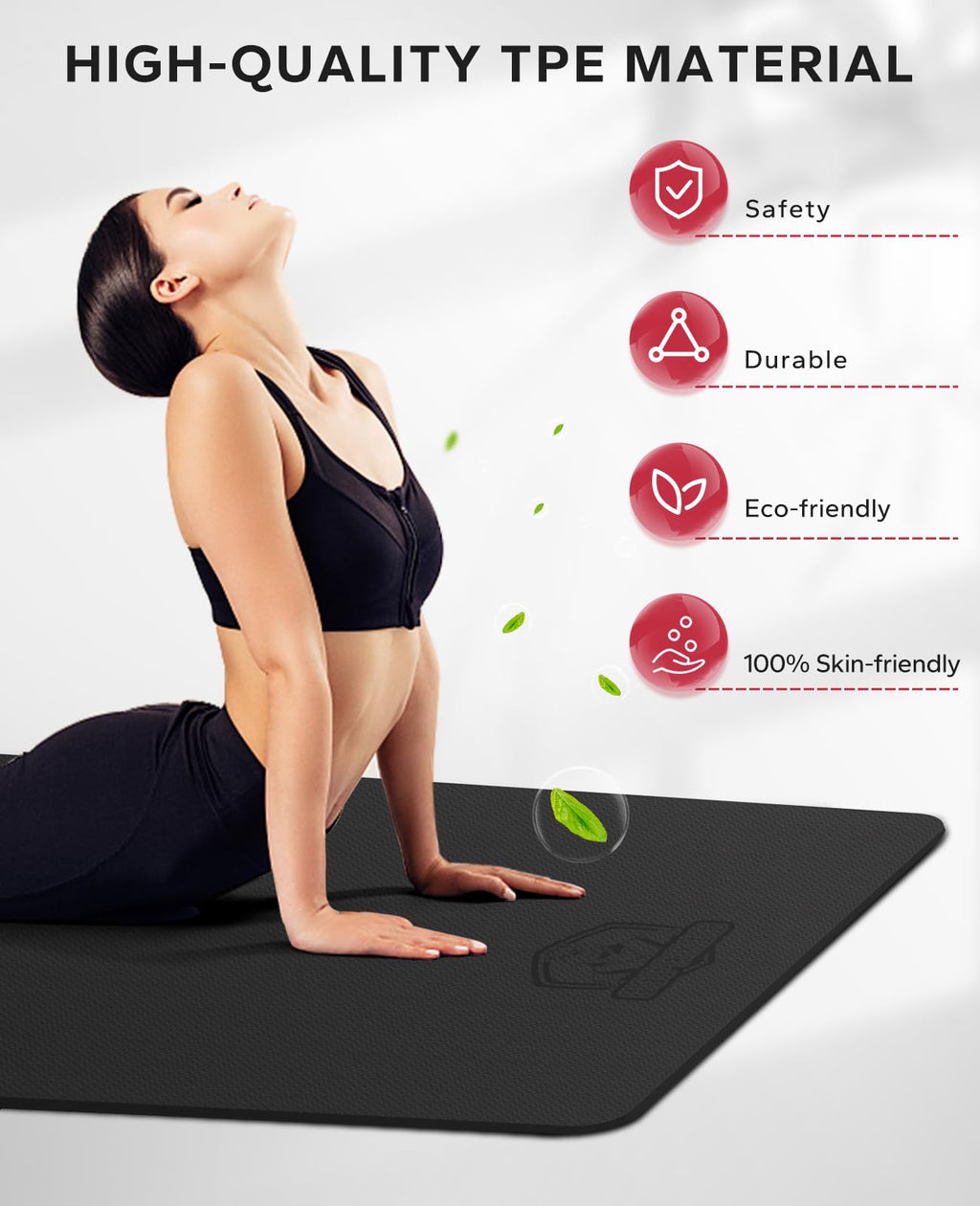 HAPBEAR Extra Large Yoga Mat – 6mm Thick Non-Slip TPE Exercise Mat