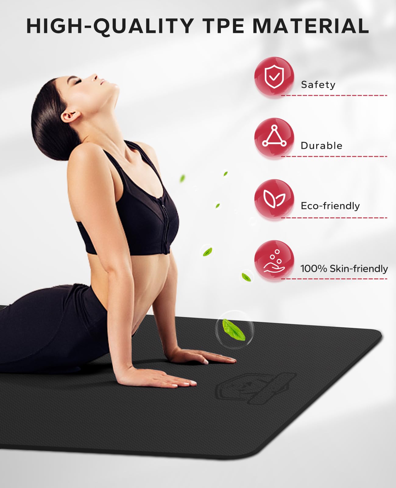 HAPBEAR Extra Large Yoga Mat – 6mm Thick Non-Slip TPE Exercise Mat