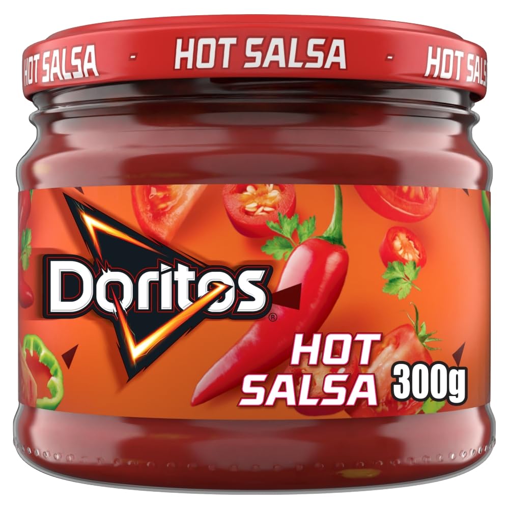 Doritos Hot Salsa Sharing Dip - 300g (Pack of 6) | Spicy Tomato Dip