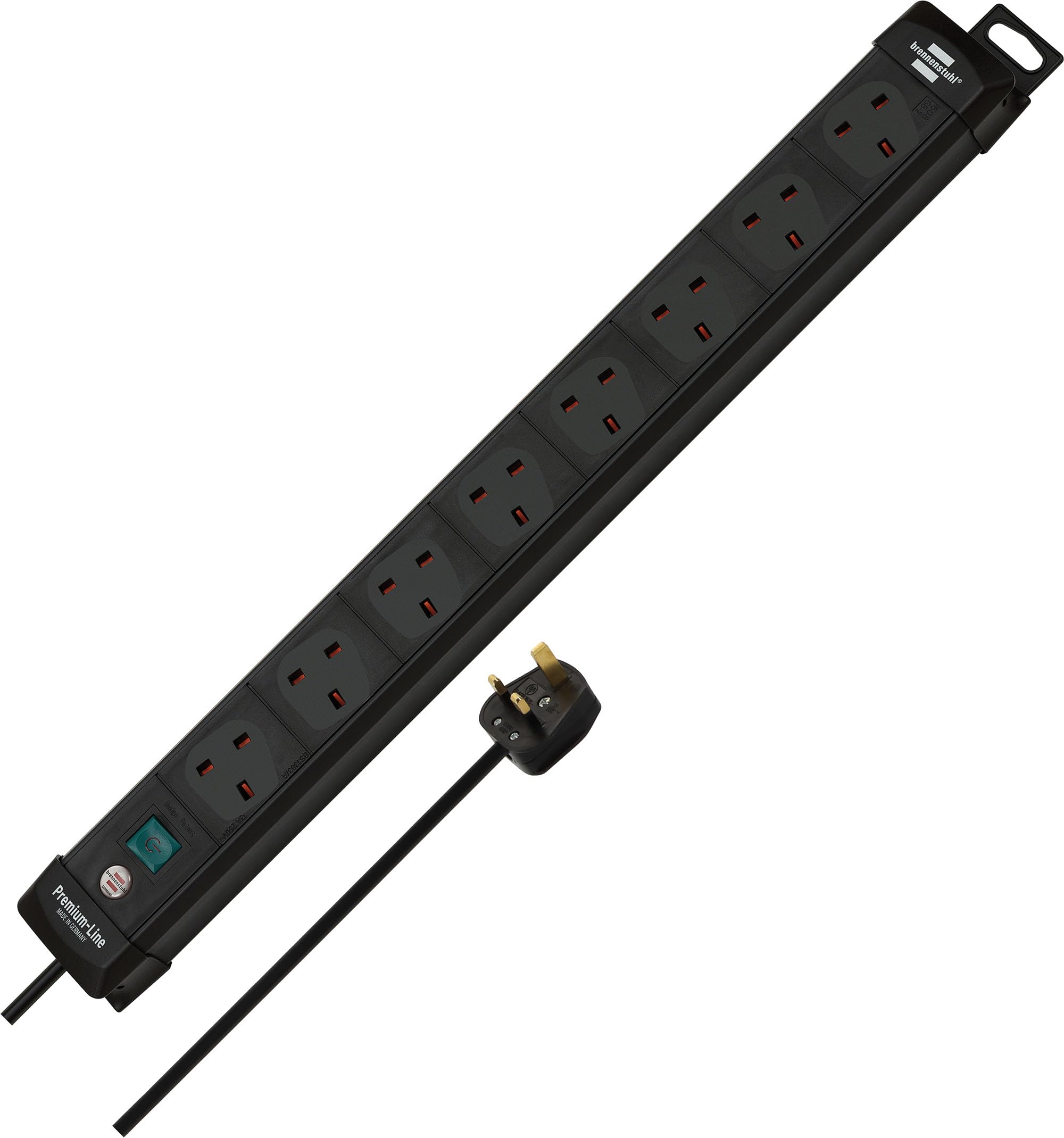 Brennenstuhl Premium-Line 8-Way Extension Lead | 3m Cable Power Strip