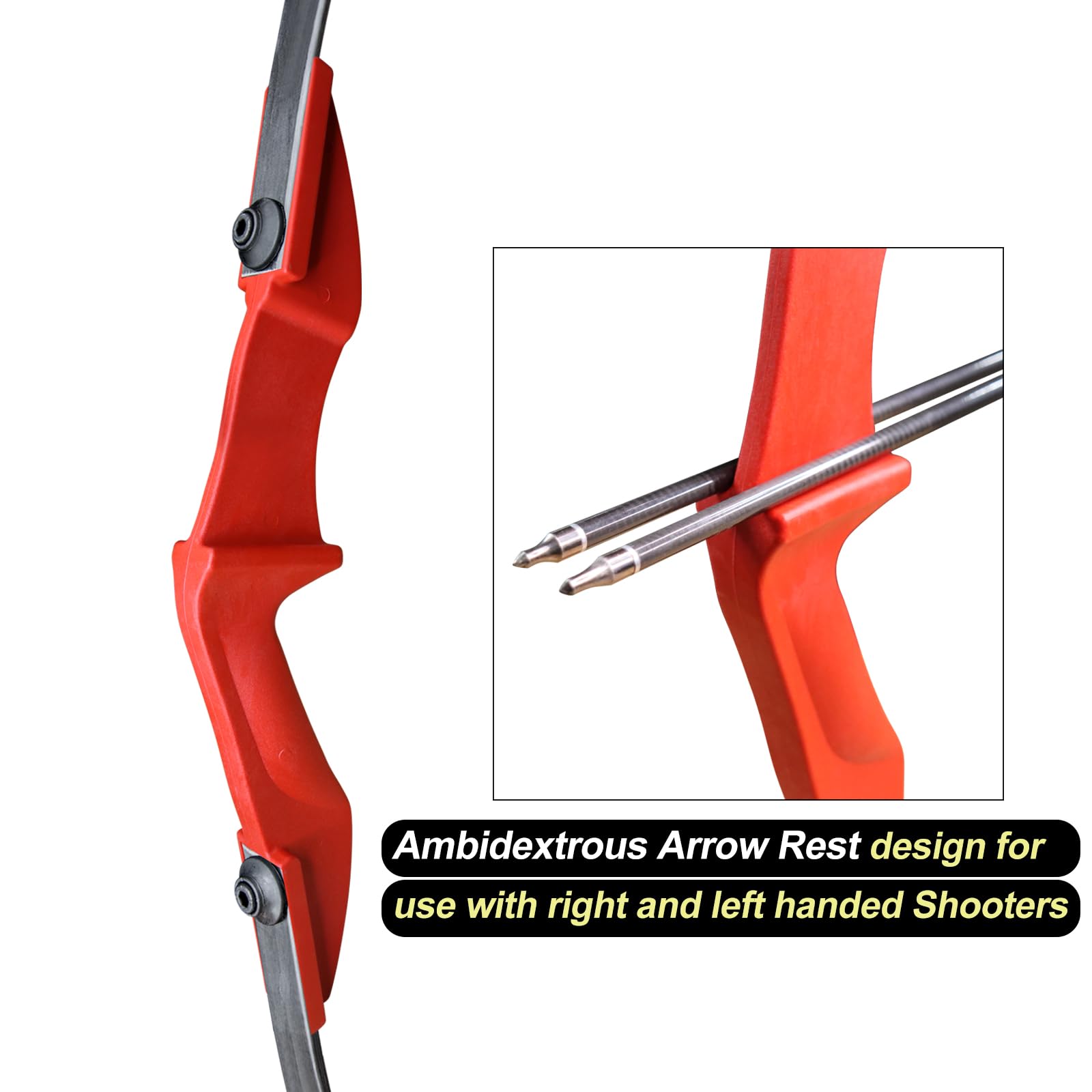 D&Q Ambidextrous Recurve Bow and Arrow Set - 40Lbs Takedown Archery Kit