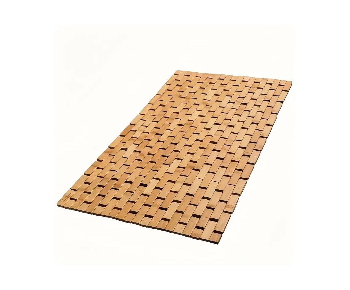 Foldable Bamboo Bath Mat – Non-Slip Eco-Friendly Wood Mat