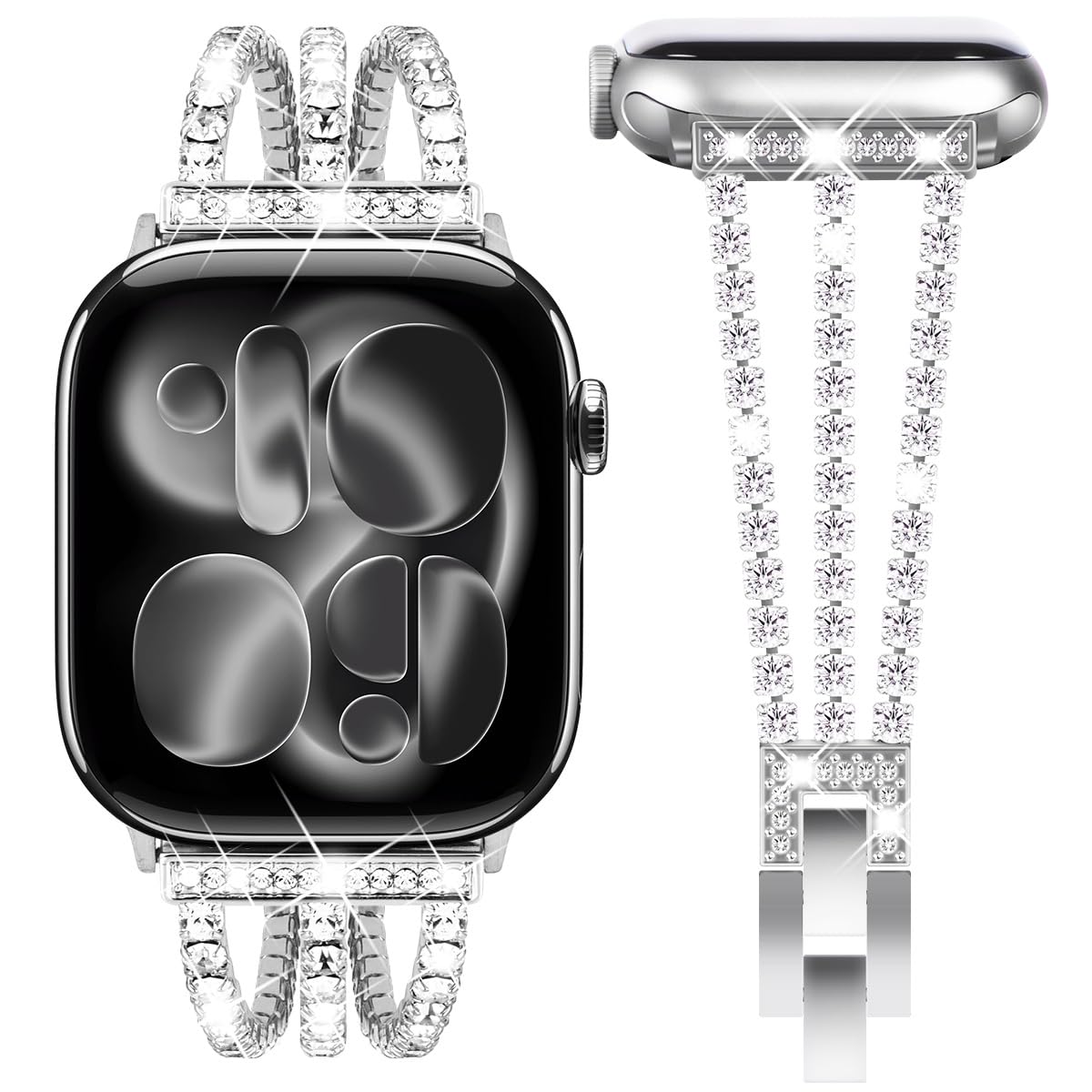 Fullife Bling Crystal Apple Watch Strap – Sparkling Bracelet for Women
