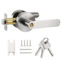 Faankiton Privacy Door Handle with Lock | Polished Chrome Lever Set
