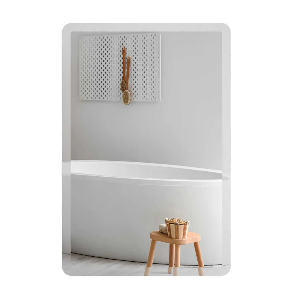 Frameless Bevelled Edge Bathroom Mirror - 400 x 600mm